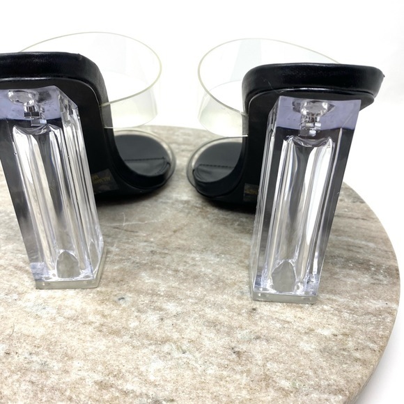 Olivia Ferguson black clear heels size 6 - Picture 5 of 7